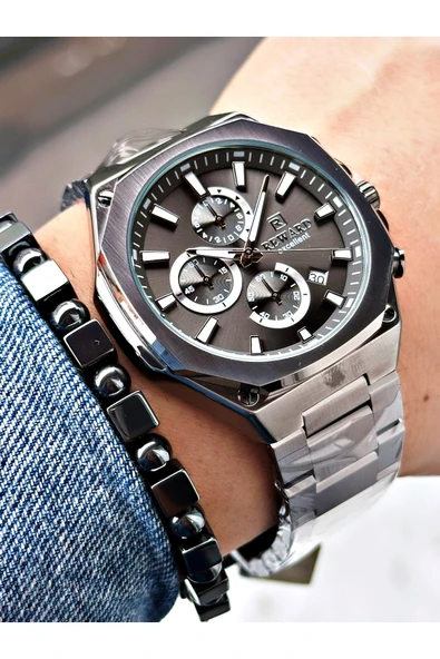 Reward Füme Renk Kare Model Fonksiyonlu Erkek Kol Saati + BİLEKLİK HEDİYELİ - Resim 3