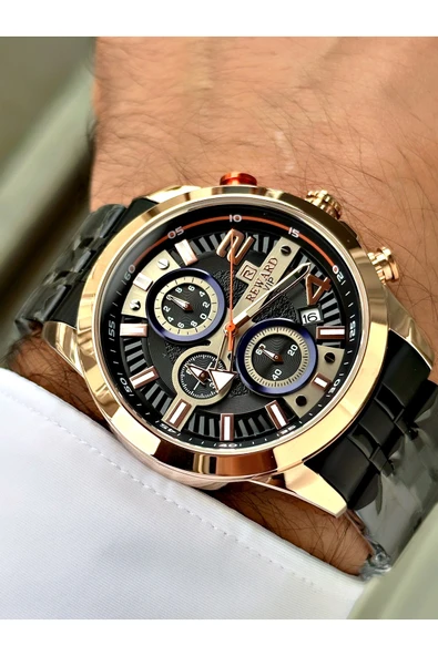 Reward Siyah Renk Çelik Kordon Fonksiyonlar Aktif Orijinal Erkek Kol Saati + BİLEKLİK HEDİYELİ ürün görseli 1