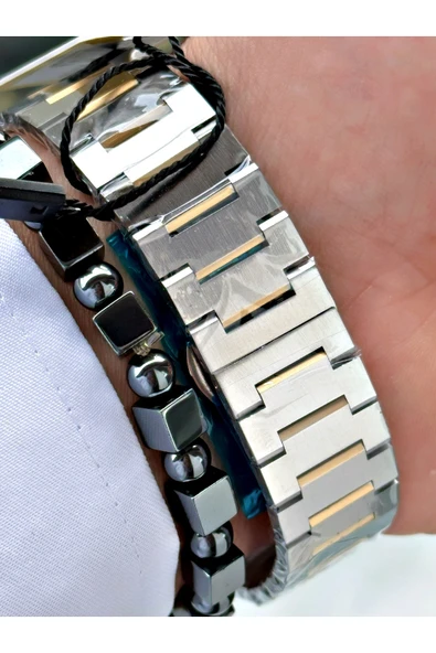 Reward Gümüş Renk Klasik Çelik Kordon Erkek Kol Saati + BİLEKLİK HEDİYELİ - Resim 5