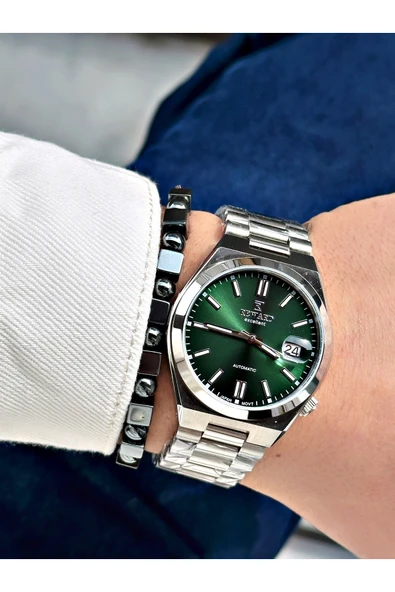 Reward Gümüş Renk Kasa Kordon Çelik Otomatik Business Erkek Kol Saati + BİLEKLİK - Resim 3