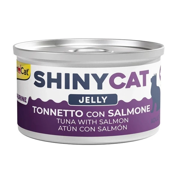 GimCat Shinycat Jöle İçinde Somonlu ve Ton Balıklı Kedi Konservesi 70g ürün görseli 1