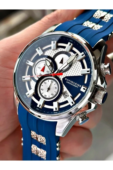 Navimarine Siyah Renk Tüm Fonksiyonlar Aktif Orijinal Garantili Silikon Kol Saati + Bileklik Hediyeli ürün görseli 1