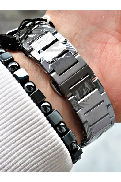 Reward Füme Renk Otomatik Kurmalı Çelik Kordon Erkek Kol Saati + BİLEKLİK - Resim 4