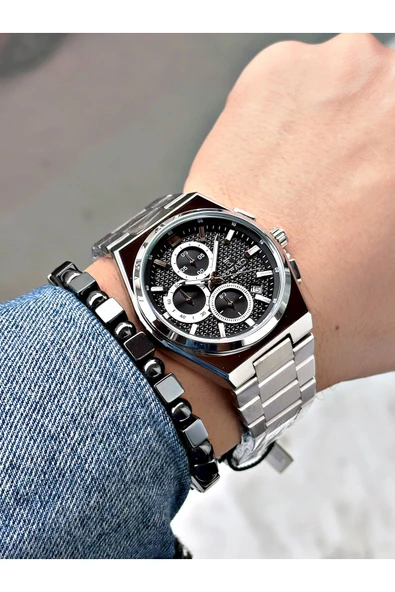 Reward Gümüş Renk Fonksiyonlar Aktif Çelik Kordon Erkek Kol Saati + BİLEKLİK - Resim 2