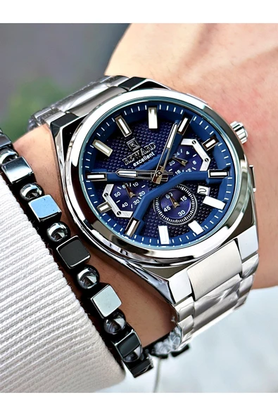 Reward Gümüş Renk Fonksiyonlar Aktif Çelik Kordon Erkek Kol Saati + BİLEKLİK HEDİYELİ - Resim 3