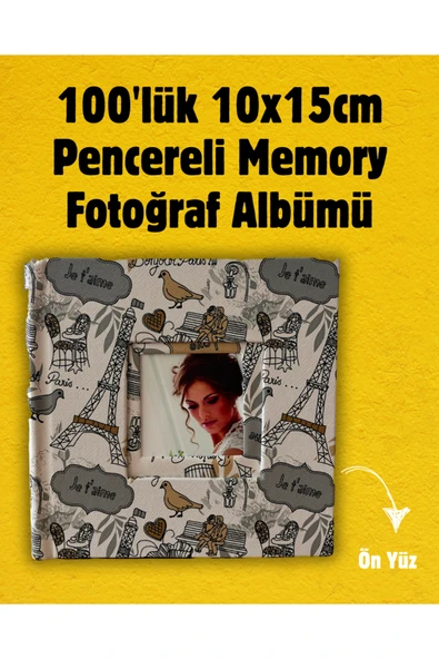 Deri 100'lük 10x15cm Pencereli Memory Fotoğraf Albümü ürün görseli