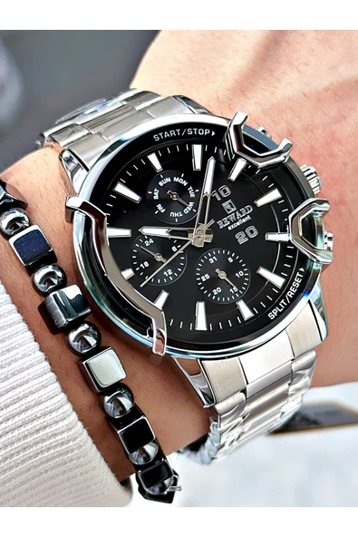 Reward Gümüş Renk Spor Model Çelik Kordon Erkek Kol Saati - Resim 3