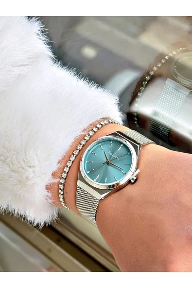 Ferrucci Gümüş Renk Sade Model Hasır Çelik Kordon Kadın Kol Saati + BİLEKLİK HEDİYELİ - Resim 2