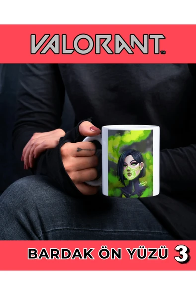 VALORANT KUPA BARDAK - VİPER - KAHVE BARDAĞI - KİŞİYE ÖZEL KUPA BARDAK - Resim 3