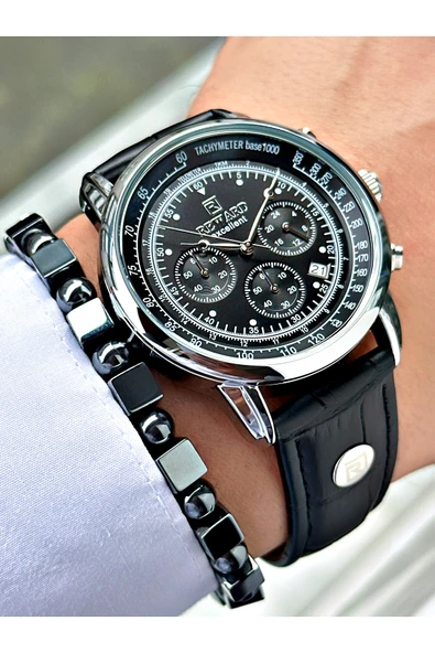 Reward Siyah Renk Deri Kayış Orjinal Kilit Business Erkek Kol Saati + BİLEKLİK HEDİYELİ ürün görseli 1