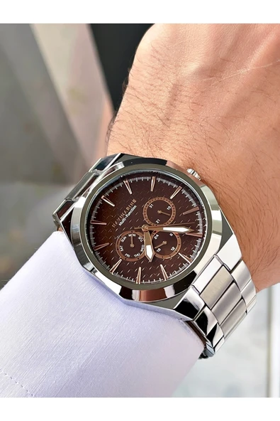 Navimarine Gümüş Renk Fonksiyonlu Çelik Kordon Erkek Kol Saati Bileklik Hediyeli - Resim 2