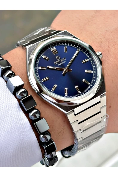 Reward Gümüş Renk Klasik Çelik Kordon Erkek Kol Saati + BİLEKLİK HEDİYELİ - Resim 4