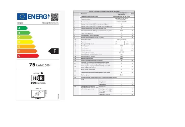 Sunny SN55FMN252 4K Ultra HD 55" 140 Ekran Uydu Alıcılı webOS Smart 2025 SERİ - Resim 5