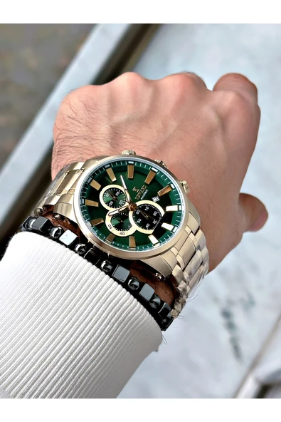 Reward Altın Renk Çelik Kordon Business Kasa Kordon Çelik Erkek Kol Saati + BİLEKLİK - Resim 2