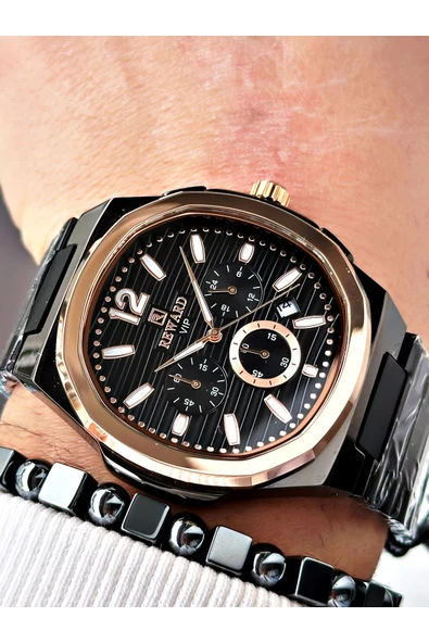 Reward Siyah Renk Fonksiyonlar Aktif Kare Model Erkek Kol Saati + BİLEKLİK ürün görseli 1