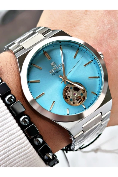 Reward Gümüş Renk Otomatik Kurmalı Çelik Kordon Erkek Kol Saati + BİLEKLİK - Resim 3