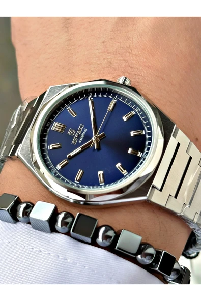 Reward Gümüş Renk Klasik Çelik Kordon Erkek Kol Saati + BİLEKLİK HEDİYELİ - Resim 2