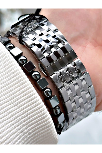 Reward Füme Renk Dakika Göstergeli Kasa Kordon Çelik Erkek Kol Saati + BİLEKLİK HEDİYELİ - Resim 4