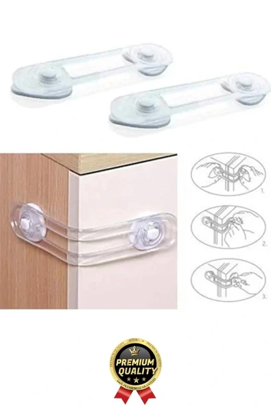 Yeni Üretim Ayarlanır Çekmece Dolap Kapağı Koruma Aparatı Bebek Çocuk Güvenlik Kilidi 3 Adet 17 Cm - Resim 4