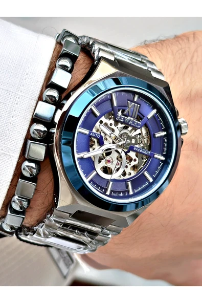 Reward Füme Renk Çelik Kasa kordon  Mekanizma Lüx Erkek Kol Saati + BİLEKLİK ürün görseli 1