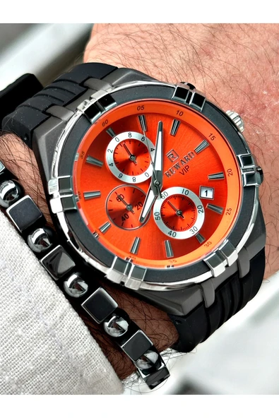 Reward Siyah Renk Silikon Fonksiyonlar Aktif Spor Erkek Kol Saati + BİLEKLİK HEDİYELİ - Resim 4