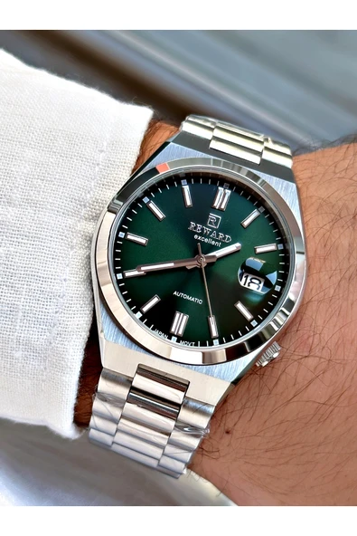 Reward Gümüş Renk Klasik Lüx Çelik Otomatik Business Erkek Kol Saati + BİLEKLİK HEDİYELİ ürün görseli 1