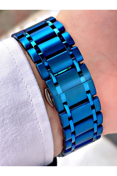 Navimarine Lacivert Renk Çelik Kordon Erkek Kol Saati Bileklik Hediyeli - Resim 3