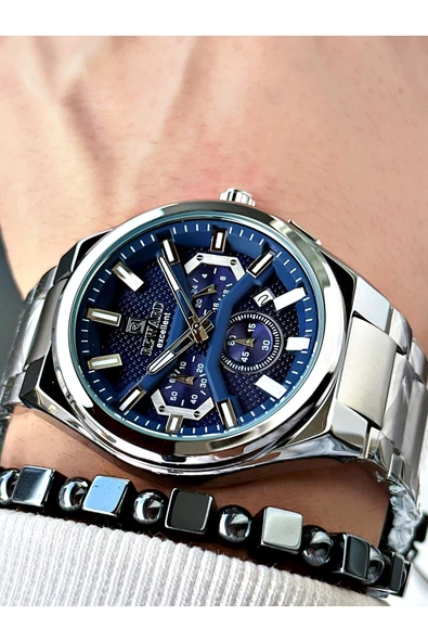 Reward Gümüş Renk Fonksiyonlar Aktif Çelik Kordon Erkek Kol Saati + BİLEKLİK HEDİYELİ ürün görseli 1