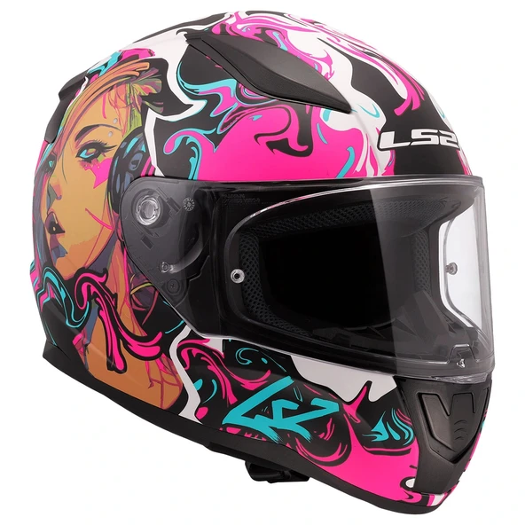 LS2 RAPID 2 CYBERG MAT MOR KASK - Resim 7