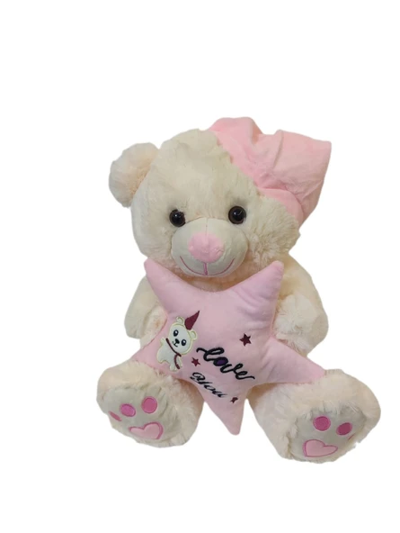Peluş Yıldız Yastıklı Sevimli Peluş Ayıcık 35 Cm ürün görseli 1