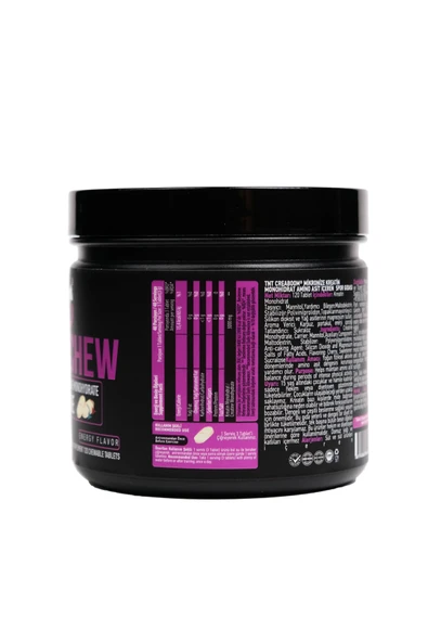 TNT NUTRITION Creachew Creatine Chews (Çiğnenebilir Kreatin) 120 Tablet - Resim 3