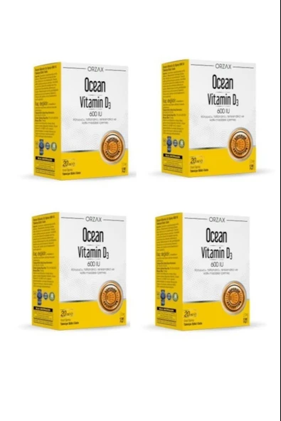 Ocean Vitamin D3 600 IU Sprey 20ml 4 Adet ürün görseli