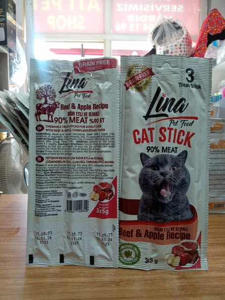 GOURMET GOLD KIYILMIŞ KEDİ KONSERVE 85 GR 5 ADET+2 PAKET(6 ADET) SIĞIR-ELMALI TAHILSIZ  ÖDÜL STİCK - Resim 2