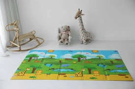 Coolmats Katlanabilir Oyun Matı, Tek Taraflı Çocuk Oyun Halısı Aktivite Oyun Alanı - Hayvanat Bahçesi ürün görseli 1