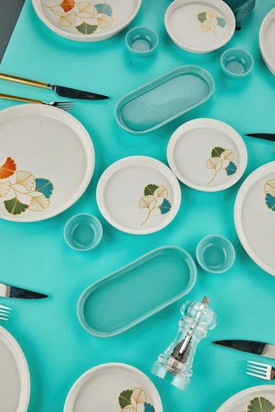 Sezka Life Barbera 18 Parça Seramik Kahvaltı Takımı 6 kişilik Kahvaltı Seti Lüx Seramik - Resim 4