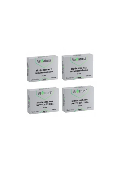 Venatura Biotin 5000 mcg 30 Tablet 4 Adet ürün görseli