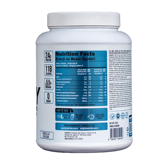 TNT Whey Protein Powder 910 Gr - Resim 3