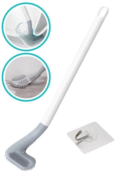 OLLEVRA Golf Tasarımlı Silikon WC Klozet Mutfak Temizlik Fırçası Kanca Hediyeli ürün görseli 1