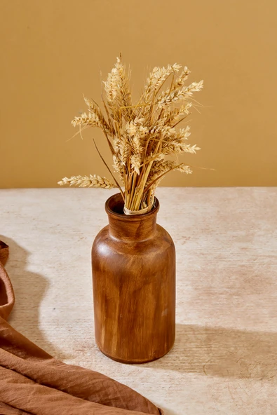 Akkoyunlu home Başak Modern Dekoratif Pinterest Vazo Seramik Şık Dekorasyon Çiçeklik Vazo (Kahve) - Resim 2