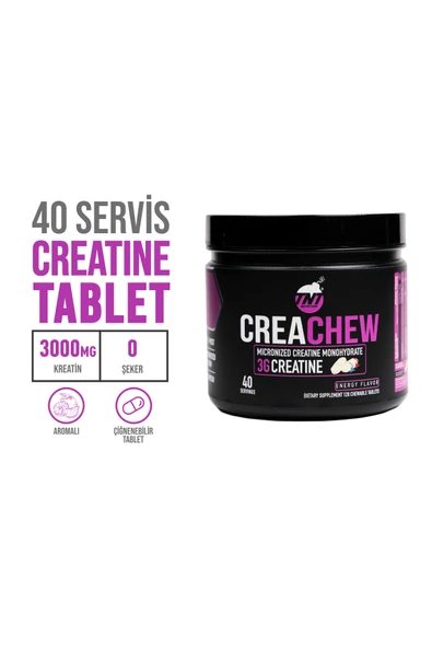 TNT NUTRITION Creachew Creatine Chews (Çiğnenebilir Kreatin) 120 Tablet - Resim 2