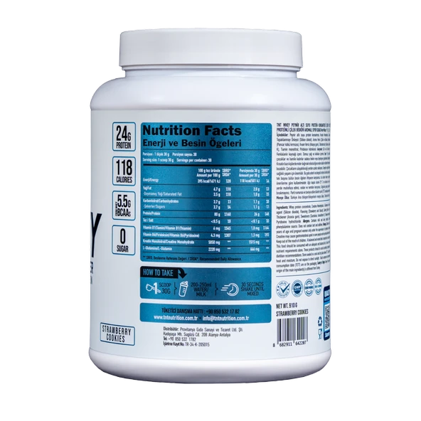 TNT Whey Protein Powder 910 Gr - Resim 3