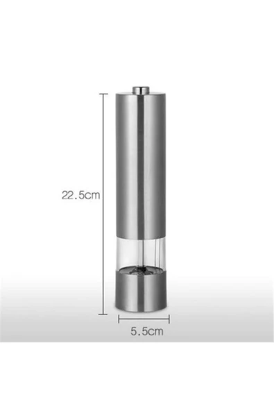 Akkoyunlu home Pilli Işıklı Karabiber Tuzluk Değirmeni Otomatik Baharat Öğütücü Mg705d - Resim 3