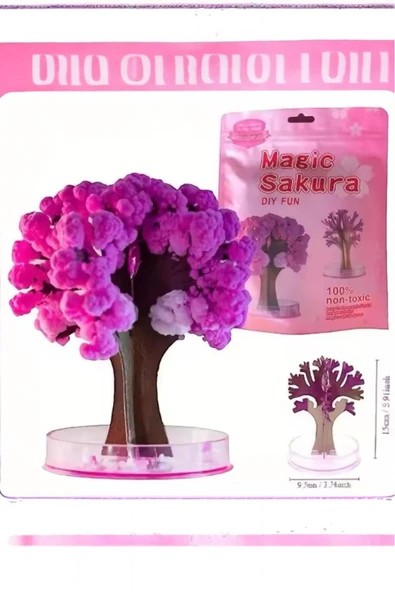 Sezka Life Dekorasyon Ağacı Duvar Asılabilir Su İle Büyüyen Yapay Sakura Ağacı ürün görseli