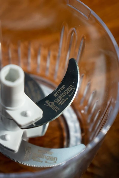 Akkoyunlu home Solingen 5 Bıçaklı Manuel Doğrayıcı El Rondosu Sarı El Blenderi El Basmalı Rondo - Resim 5