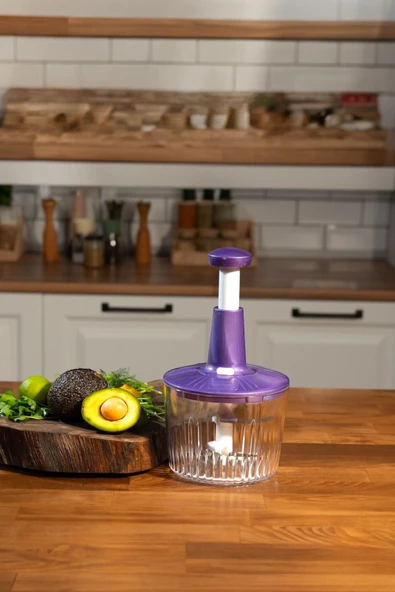 Sezka Life Solingen 5 Bıçaklı Manuel Doğrayıcı El Rondosu Mor El Blenderi El Basmalı Rondo ürün görseli