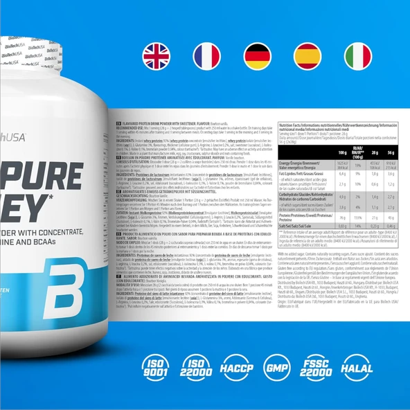 BioTechUSA 100% Pure Whey 2270 gr - Resim 6
