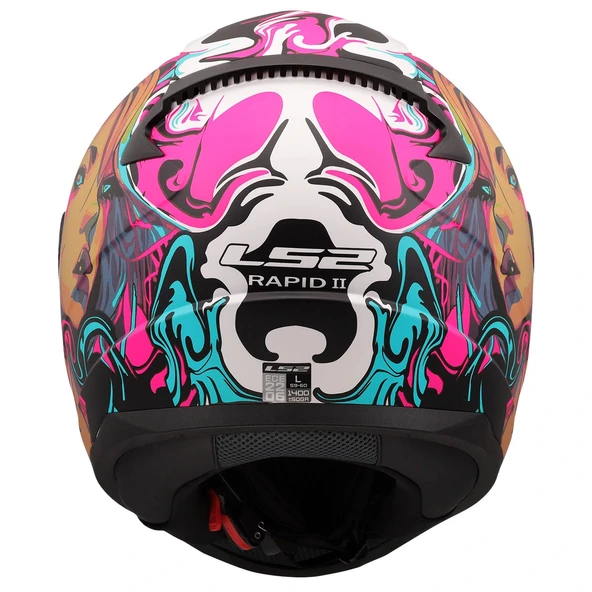 LS2 RAPID 2 CYBERG MAT MOR KASK - Resim 4