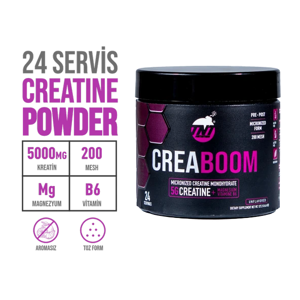 TNT Creaboom Creatine Monohydrate Powder 127,2 gr - Resim 2