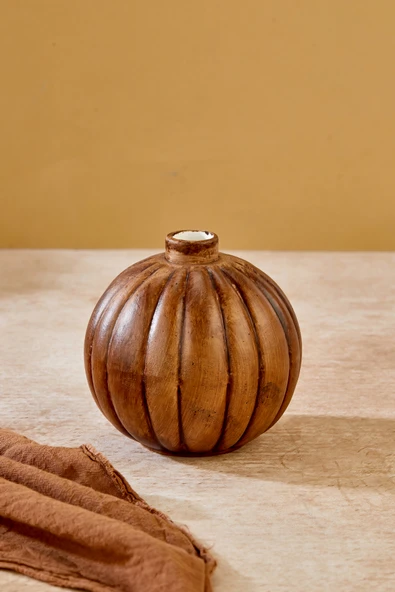 Akkoyunlu home Pinterest KabakVazo Modern Dekoratif Vazo Seramik Dekorasyon Çiçeklik Vazo Kahve - Resim 5