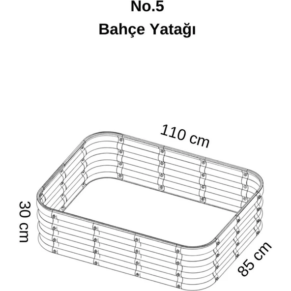 Modüler Yükseltilmiş Bahçe Yatağı Yükseltilmiş Sebze Yatağı No:5 (110X85) Bej - Resim 6